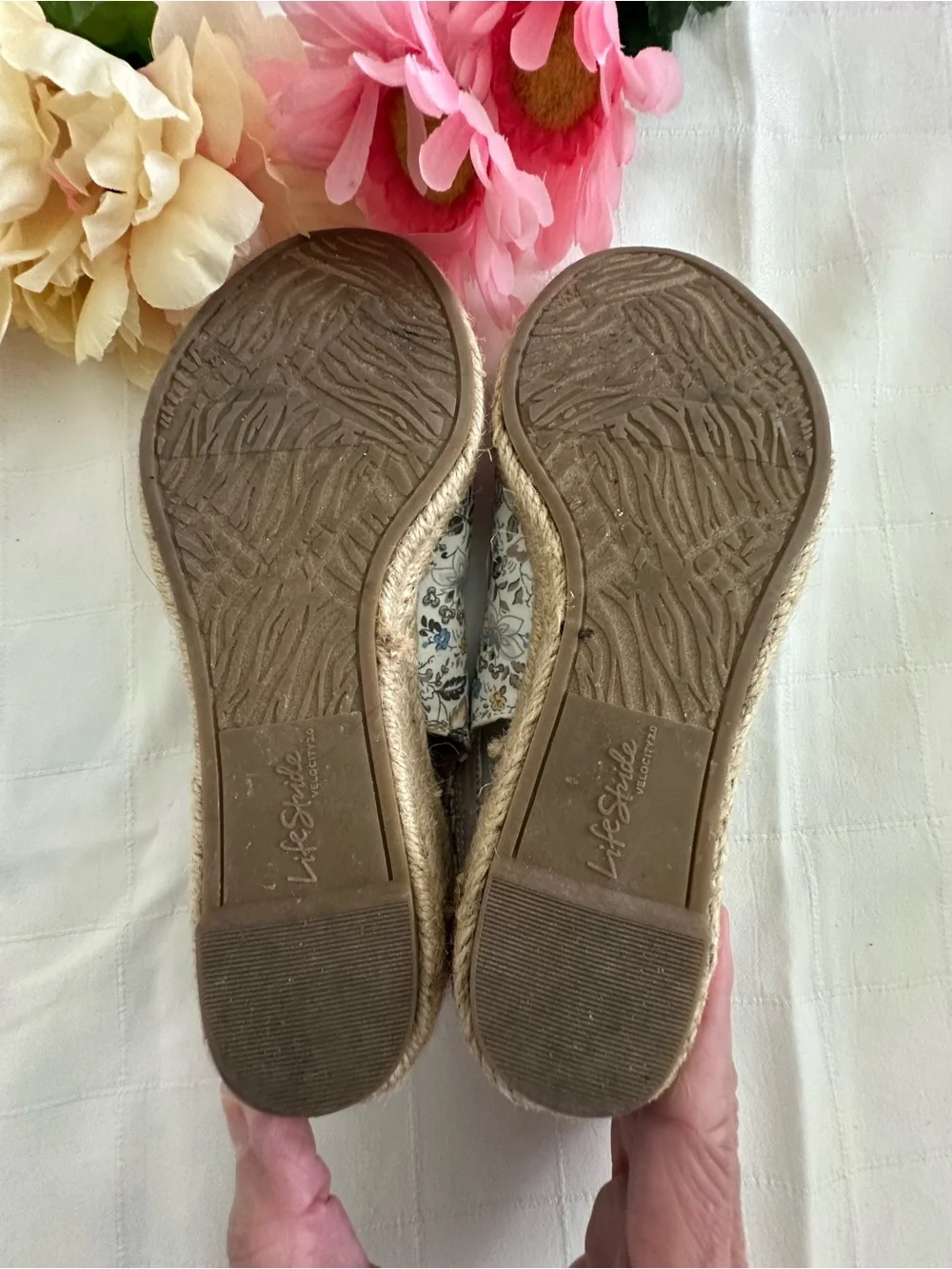 Life Stride Floral Slingback Espadrille Wedges! Super comfy and Cute!